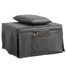 Sofa Bed 4 in 1 Ottoman Sleeper Bed Convertible Chair Bed with Adjustable Back Breathable Sleeper Guest Bed for Small Room, Grey - Atlantic Fine Furniture Inc