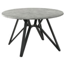 Neil - Round Smart Top Dining Table - Gunmetal - Atlantic Fine Furniture Inc