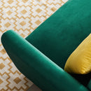 [VIDEO provided]55" Modern Velvet Sofa with Pull-Out Sleeper Bed with 2 Pillows Adjustable Backrest for Small Spaces Green - Atlantic Fine Furniture Inc