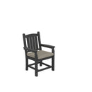 HDPE Dining Chair, Gray, With Cushion, Set of 2 - Atlantic Fine Furniture Inc