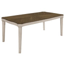 Ronnie - Rectangular Wood Dining Table - Rustic Cream - Atlantic Fine Furniture Inc