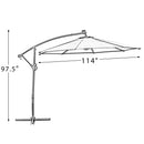 Philemon 10 - Atlantic Fine Furniture Inc Solar Light Cantilever Umbrella - Atlantic Fine Furniture Inc