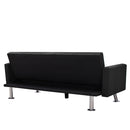 Modern Convertible Folding Futon Sofa Bed ,  Black Fabric Sleeper Sofa Couch for Compact Living Space. - Atlantic Fine Furniture Inc
