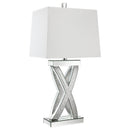 Dominick - Tapered Mirrored Acrylic Table Lamp - Silver - Atlantic Fine Furniture Inc