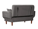 RELAX LOUNGE SOFA BED SLEEPER WITH 2 PILLOWS GREY FABRIC - Atlantic Fine Furniture Inc