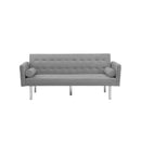 Square arm sleeper sofa Grey VELVET ***Not available for sale on Walmart*** - Atlantic Fine Furniture Inc