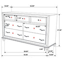 Barzini - 7-drawer Dresser - Atlantic Fine Furniture Inc