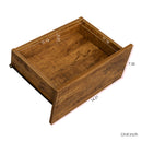 MDF UP And Down WALL-MOUNTED TV Cabinet With Three Drawers & LED Lights,Walnut - Atlantic Fine Furniture Inc