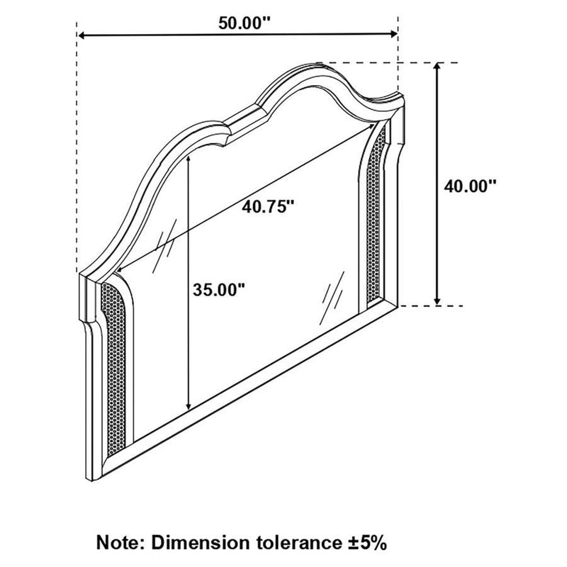 Evangeline - Dresser Mirror - Silver Oak
