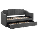 Kingston - Upholstered Twin Daybed With Trundle - Charcoal - Atlantic Fine Furniture Inc