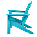 Classic Outdoor Adirondack Chair for Garden Porch Patio Deck Backyard, Weather Resistant Accent Furniture, Blue - Atlantic Fine Furniture Inc