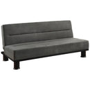 Gray Microfiber Upholstered Elegant Lounger 1pc Solid Wood Plywood Frame Foam Padded Cushions Sofa Sleeper - Atlantic Fine Furniture Inc
