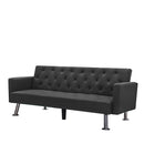 Modern Convertible Folding Futon Sofa Bed ,  Grey Fabric Sleeper Sofa Couch for Compact Living Space. - Atlantic Fine Furniture Inc