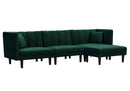 REVERSIBLE SECTIONAL SOFA SLEEPER WITH 2 PILLOWS DARK GREEN VELVET(W223S00426) - Atlantic Fine Furniture Inc