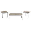 Stacie - 3 Piece Coffee Table Set - Distressed Pine - Atlantic Fine Furniture Inc