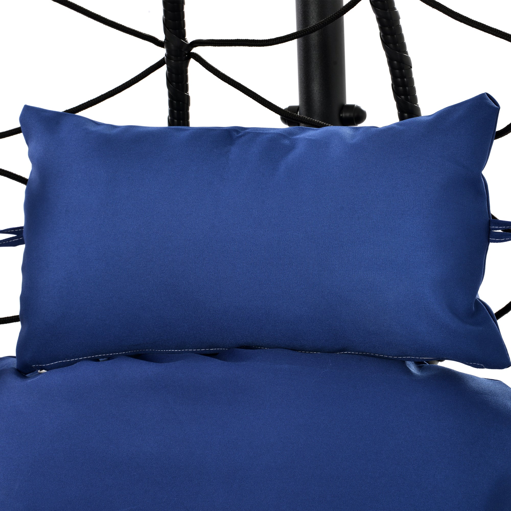 Egg Chair with Stand Indoor Outdoor Swing Chair Patio Wicker Hanging Egg Chair Hanging Basket Chair Hammock Chair with Stand for Bedroom Living Room Balcony - Atlantic Fine Furniture Inc