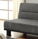 Gray Microfiber Upholstered Elegant Lounger 1pc Solid Wood Plywood Frame Foam Padded Cushions Sofa Sleeper - Atlantic Fine Furniture Inc