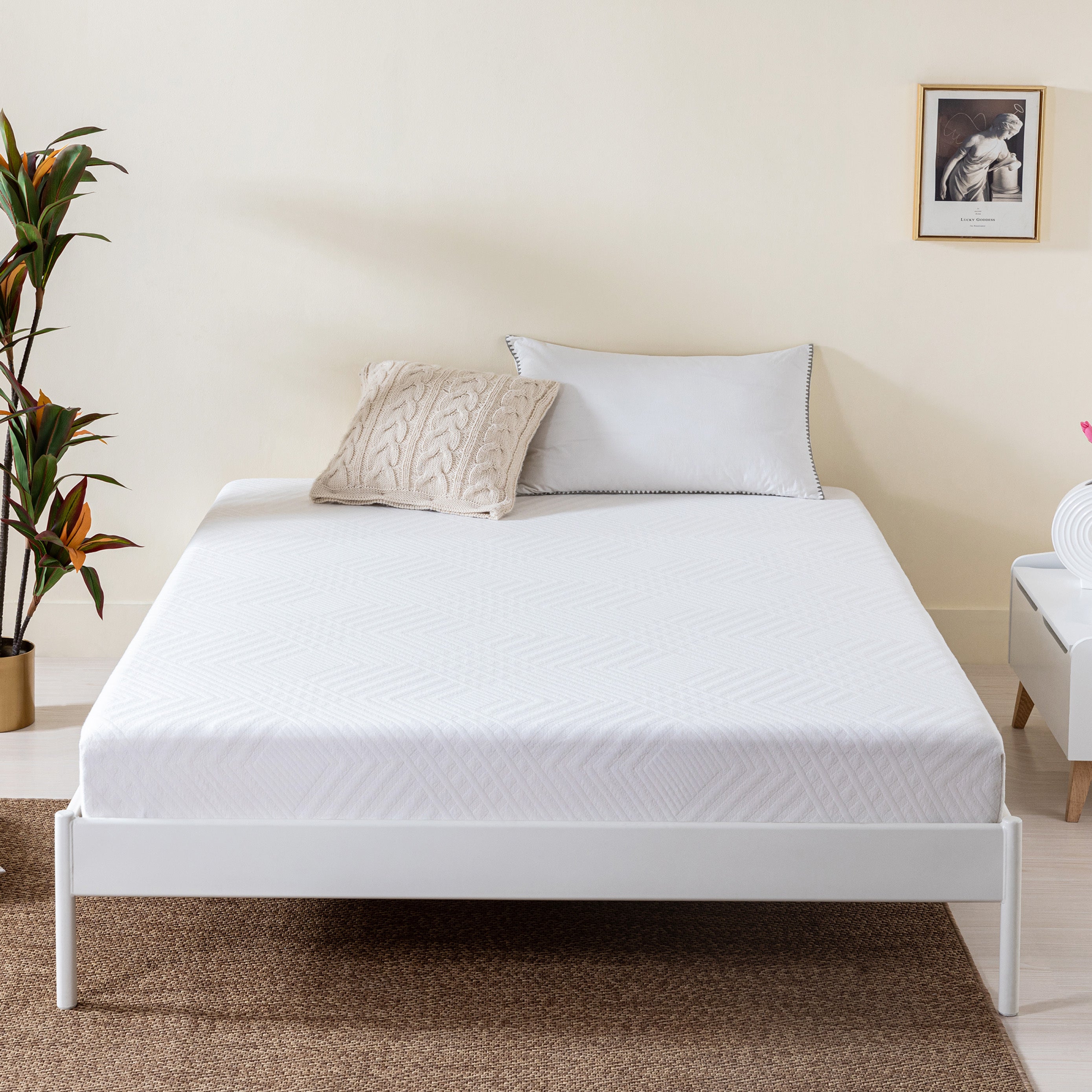 Green Tea Infused Memory Foam Queen Mattress, 8 inch Gel Memory Foam Mattress for a Cool Sleep, Bed in a Box - Atlantic Fine Furniture Inc