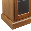 Modern Electric Fireplace TV Stand Fit up to 55" Flat Screen TV  Adjustable Tempered Glass Shelves , Espresso - Atlantic Fine Furniture Inc