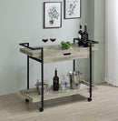Ventura - 1-Drawer Engineered Wood Bar Cart - Gray Driftwood - Atlantic Fine Furniture Inc