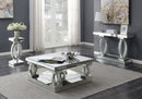 Amalia - Square Mirrored Acrylic Crystal Coffee Table - Silver - Atlantic Fine Furniture Inc