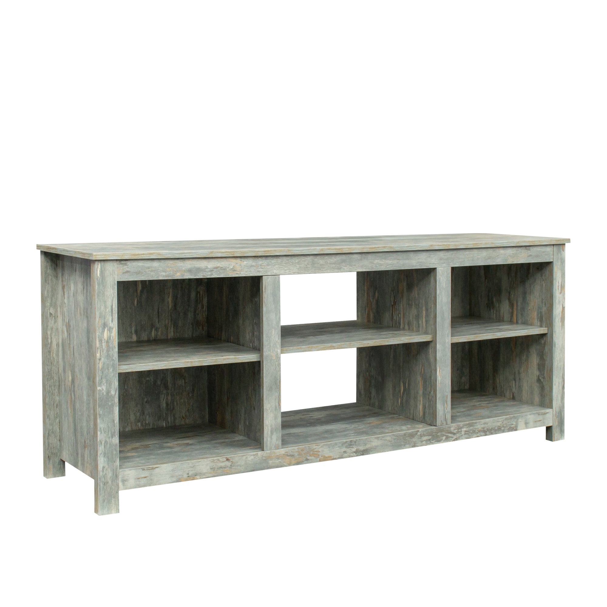 Living room TV stand furniture with 4 storage compartments and 1 shelf cabinet, high-quality particle board - Atlantic Fine Furniture Inc