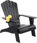 Polystyrene Adirondack Chair - Black - Atlantic Fine Furniture Inc