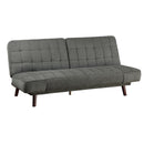 Elegant Three-in-One Lounger Sofa Sleeper Dark Gray Chenille Fabric Upholstered Attached Cushions Adjustable Arms Casual Living Room Furniture - Atlantic Fine Furniture Inc