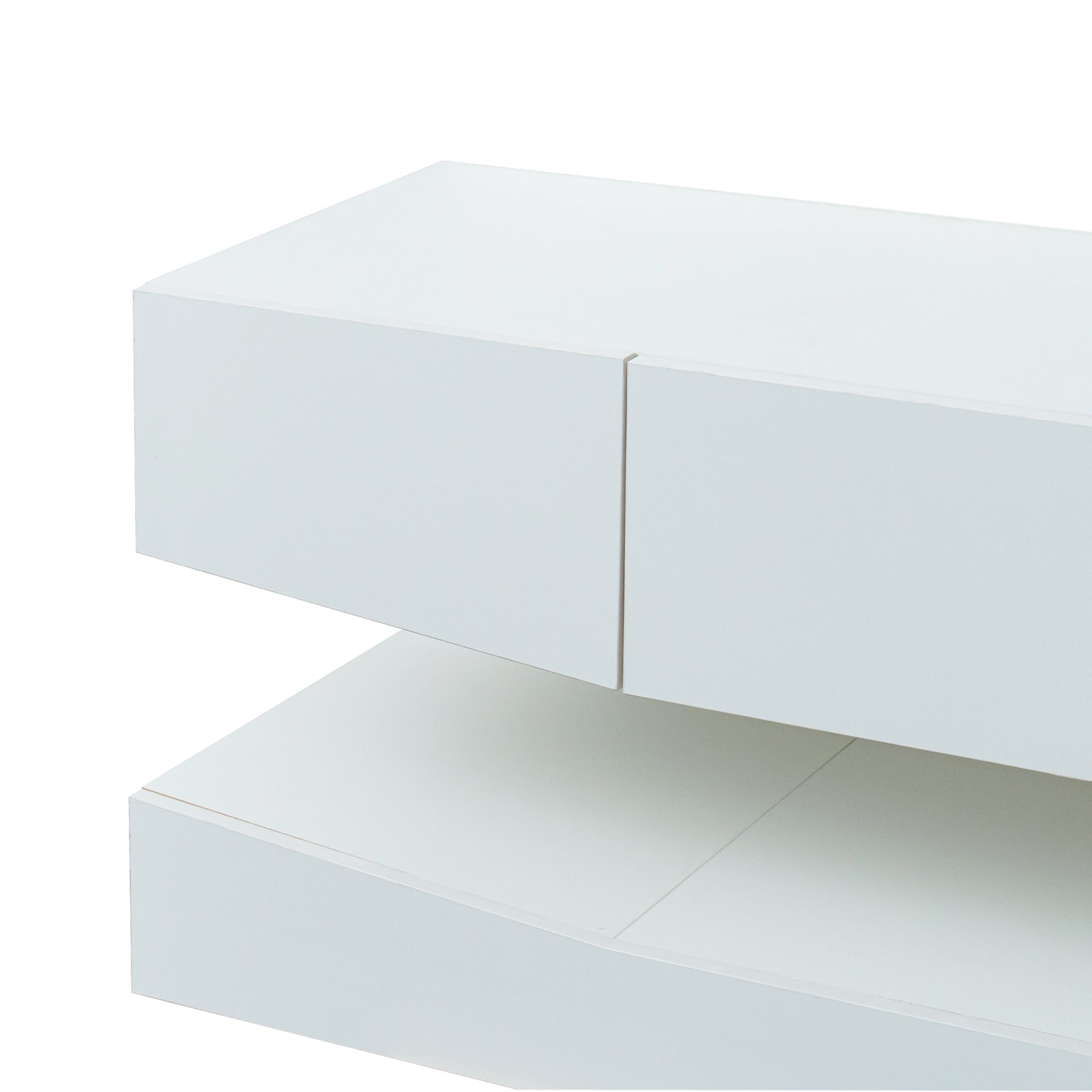 LED TV Stand for 55 inch TV, Modern Entertainment Center with LED Lights, TV & Media Furniture Console for Under TV Living Game Room Bedroom,White - Atlantic Fine Furniture Inc