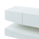 LED TV Stand for 55 inch TV, Modern Entertainment Center with LED Lights, TV & Media Furniture Console for Under TV Living Game Room Bedroom,White - Atlantic Fine Furniture Inc