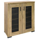 Bristol - 6-Shelf Engineered Wood Shoe Cabinet - Golden Oak - Atlantic Fine Furniture Inc