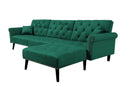 Convertible Sofa bed sleeper Green velvet  (same as W223S01594。Size difference, See Details in page.) - Atlantic Fine Furniture Inc