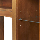 Modern Electric Fireplace TV Stand Fit up to 55" Flat Screen TV  Adjustable Tempered Glass Shelves , Espresso - Atlantic Fine Furniture Inc