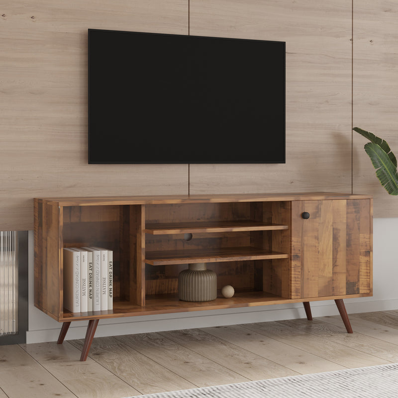 TV Stand Use in Living Room Furniture with 1 storage and 2 shelves Cabinet, high quality particle board,fir wood