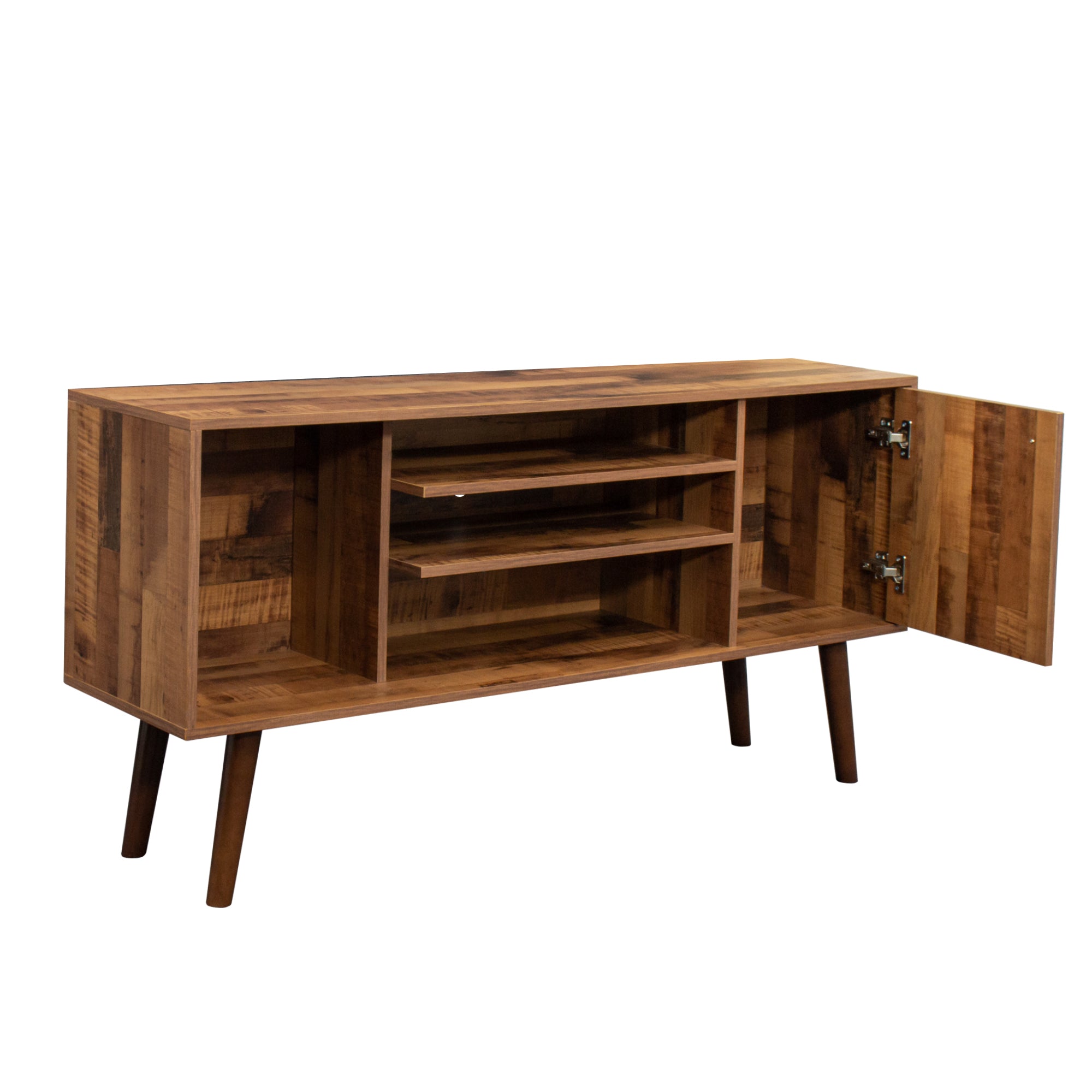 TV Stand Use in Living Room Furniture with 1 storage and 2 shelves Cabinet, high quality particle board,fir wood - Atlantic Fine Furniture Inc