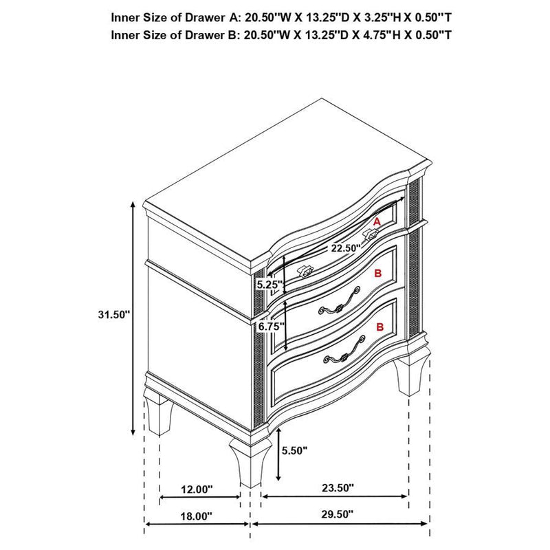 Veronica - Storage Bedroom Set With LED Headboard