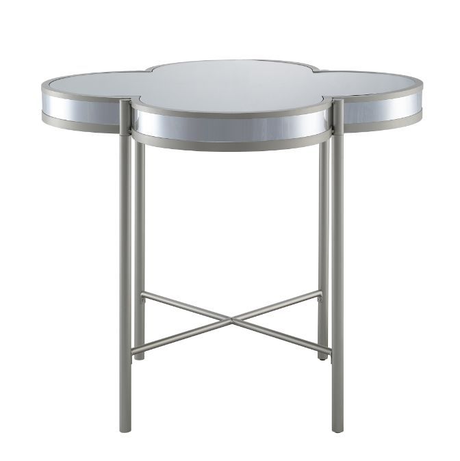 Clover - Counter Height Table - Silver & Champagne Finish