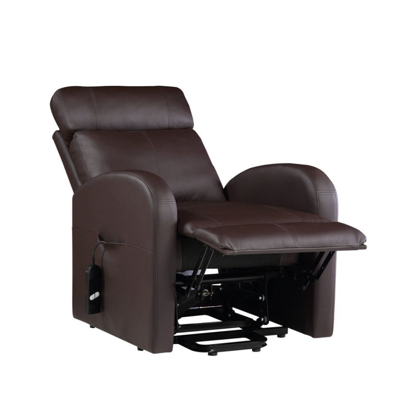 The Ricardo lift recliner is a wonderful addition to your home. It is easy to operate and features a smooth lift and recline. The side pocket holds the two-button wired controller in place so you'll never lose track of it.