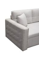 Artemax 87.7“Leathaire Reversible Sleeper Sectional Sofa with storage - Atlantic Fine Furniture Inc