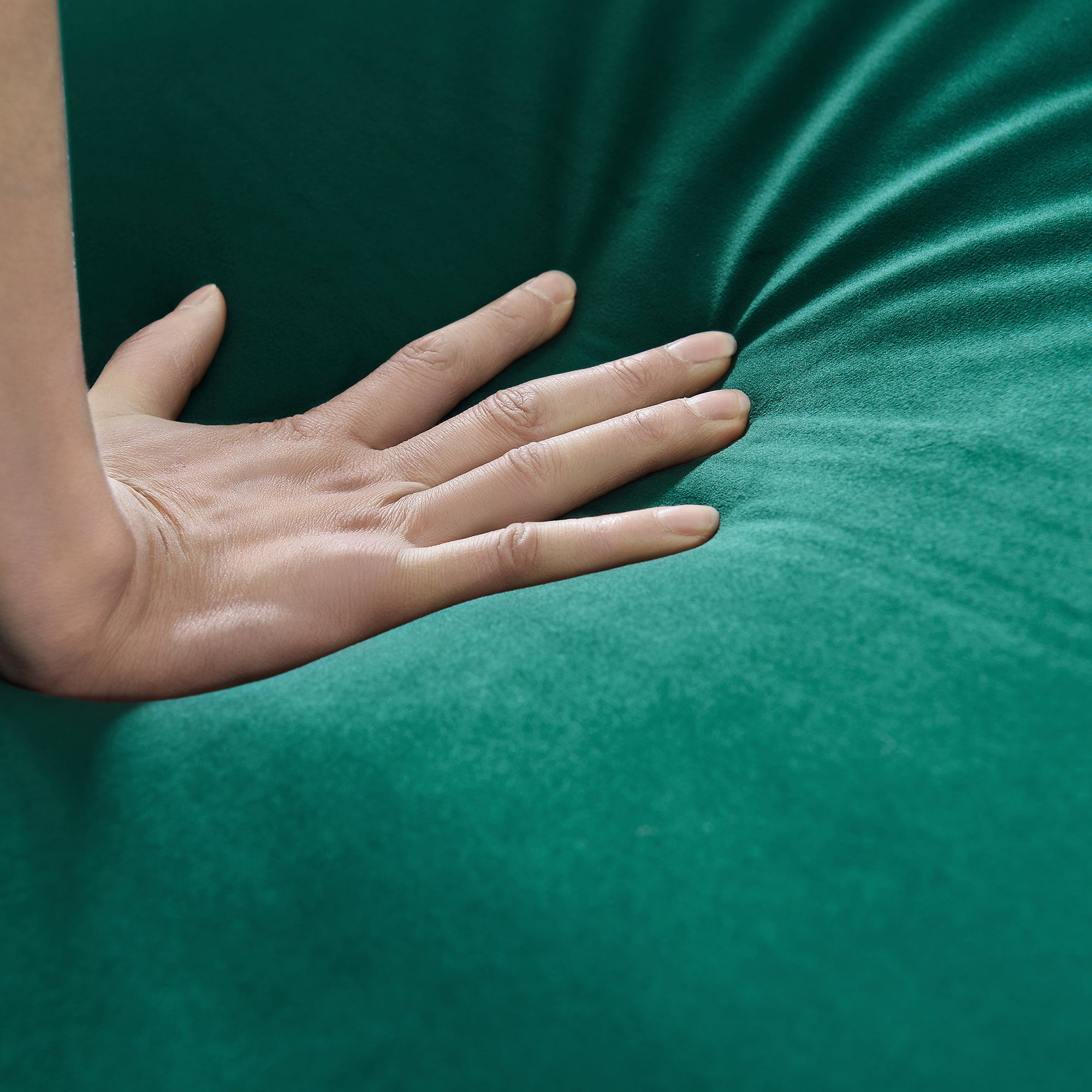 [VIDEO provided]55" Modern Velvet Sofa with Pull-Out Sleeper Bed with 2 Pillows Adjustable Backrest for Small Spaces Green - Atlantic Fine Furniture Inc