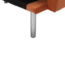 Square arm sleeper sofa Orange Velvet ***Not available for sale on Walmart*** - Atlantic Fine Furniture Inc