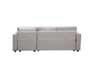 Artemax 87.7“Leathaire Reversible Sleeper Sectional Sofa with storage - Atlantic Fine Furniture Inc