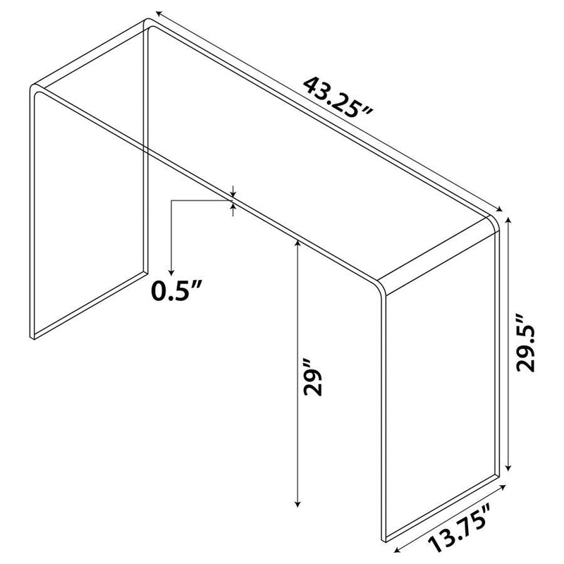 Ripley - Rectangular Sofa Table - Clear