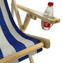 Outdoor Poplar Hanging Chair  Wide Blue Stripes armrest with cup holder (Color: Dark Blue) - Atlantic Fine Furniture Inc