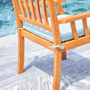 Kapalua Honey Nautical Outdoor Eucalyptus  Wooden Dining Chair - Atlantic Fine Furniture Inc