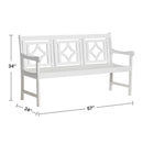 Bradley Outdoor Patio Diamond 5-foot Bench - Atlantic Fine Furniture Inc