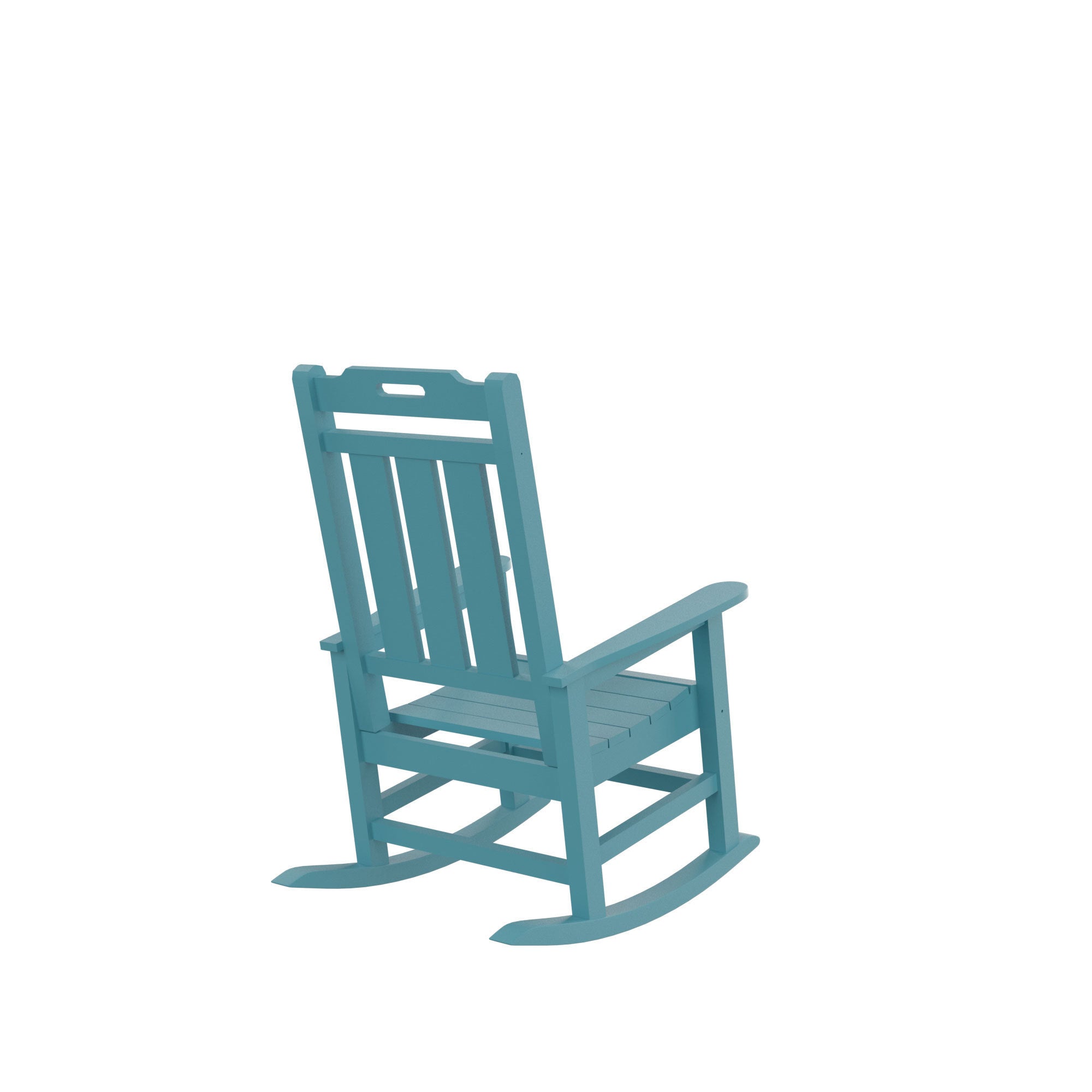 Presidential Rocking Chair HDPE Rocking Chair Fade-Resistant Porch Rocker Chair, All Weather Waterproof for Balcony/Beach/Pool ,Blue - Atlantic Fine Furniture Inc