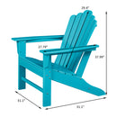 Classic Outdoor Adirondack Chair for Garden Porch Patio Deck Backyard, Weather Resistant Accent Furniture, Blue - Atlantic Fine Furniture Inc