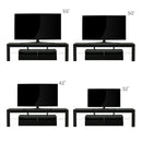 Living Room Furniture TV Stand Cabinet with 2 Drawers & 2 open shelves,20-color RGB LED lights with remote,Black - Atlantic Fine Furniture Inc