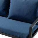 Helice Outdoor Conversation Aluminum 4 Piece Sofa Sets with Cushions - Atlantic Fine Furniture Inc